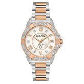 Bulova Marine Star Rose & White Watch with Mother of Pearl Dial 98R234